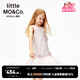 little MO&Co.原紗防曬500+ little moco童裝25夏新款女童立體蝴蝶結(jié)無袖連衣裙 裸紫色 140 140/68