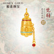 HONEYGOLD 蜜金珠寶 黃金吊墜足金古法琺瑯藏文化系列梵轉HGG1807工費290元/件4.74g 