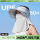 夢(mèng)多福 防曬面罩帽子一體護(hù)頸冰絲女夏季騎行全臉面罩防曬口罩臉基尼 灰色-帽子面罩一體【可拆卸】 【均碼可調(diào)節(jié)】騎車不翻