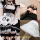 富隆迪可愛(ài)女仆裝軟妹cos貓咪服oita連衣裙洛麗塔女傭套裝日系二次元 黑色喵喵七件套+黑色絲襪+裙撐 M