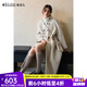 Olrain歐芮兒2025新款女裝冬季設(shè)計(jì)感兩穿翻領(lǐng)雙面呢子外套羊毛大衣 燕麥色 S
