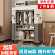 蝸家免安裝折疊衣柜出租房簡(jiǎn)易衣柜宿舍衣服柜雙人布衣柜大號(hào)臥室衣柜 燈火闌珊【折疊款-長(zhǎng)87cm】