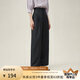 范思藍(lán)恩灰色高腰闊腿休閑西裝褲女2024夏新款通勤褲子24FS12108 深灰色 M