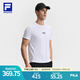 FILA 斐樂官方男子針織短袖衫2025夏新款健身運(yùn)動(dòng)基礎(chǔ)防曬干爽T恤 亮白色-WT L 175/96A/L