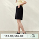 纖莉秀【舒適松緊后腰百搭五分牛仔短褲】大碼女裝胖mm2025夏新款1628 黑色 5XL