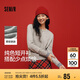 森馬（Semir）針織開衫女短款純色25春季疊穿圓領(lǐng)修身毛衫紅色109125106001