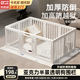 貝初眾狗圍欄室內寵物圍欄狗籠子狗柵欄狗籠小中大型犬貓圍欄狗籠折疊 半景透明-100*50*60cm【4片+2透明】 加重帶吸盤(pán) 防推倒 簡(jiǎn)約大氣