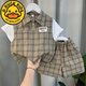 G.DUCKKIDS男童短袖POLO衫套裝夏季新款洋氣帥氣休閑時尚百搭潮流短褲兩件套 卡其色 140 cm 建議身高130-140cm