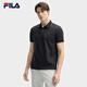 FILA 斐樂官方黃景瑜同款領(lǐng)航POLO短袖2025夏男子針織衫商務(wù)休閑T恤