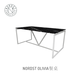 NORDST【官方正品】OLIVIA北歐天然大理石餐桌 黑鷹大理石&鐵藝白色烤漆 180cm