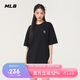 MLB男女短袖T恤潮流百搭純色休閑25夏季新款3ATSB5053-50BKS-L