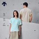 DESCENTE 迪桑特ESSENTIAL系列男女同款短袖針織衫夏季新品 LB-淺藍色 M (170/92A)