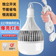 精忠報(bào)國(guó)家用led帶線燈泡e27螺口插電式節(jié)能超亮戶(hù)外照明燈插頭插座帶開(kāi)關(guān) 3米燈頭線+豪華銀鋁-36瓦白光 E27螺口-送掛鉤