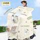 萬仕龍電動車擋風(fēng)被夏全包擋風(fēng)防曬防水遮陽四季通用新款小型電動車夏款 米色底【全力以富】全包開叉款 隔熱防曬可收納