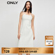 ONLY收腰氣質(zhì)休閑短裙牛仔吊帶連衣裙女|123342002 J2Z 白色牛仔提花印花 M 165/84A