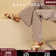 BEAUTODAY【小冉同款】羅馬涼鞋女款2025新款夏季外穿百搭真皮涼鞋平底女鞋 復(fù)古棕（不可水洗） 39