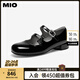 MIO米奧miu系瑪麗珍多條帶2025秋季新款蝴蝶結(jié)水鉆圓頭芭蕾單鞋女 黑色 35 (225mm)