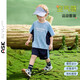ASK JUNIOR男童兒童運(yùn)動套裝2025夏季吸濕速干嬰幼短袖短褲 藍(lán)色  100 