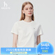 HAZZYS哈吉斯女裝 2025夏季新款女士多色圓領(lǐng)休閑短袖T恤女ASTSE0CBE51 米黃色OW M (160/84A 38)