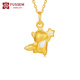 FUSSEM足金摘星狐貍黃金吊墜小克重新款純金鎖骨項鏈掛墜送女友金飾禮物 摘星狐吊墜【贈金色項鏈】