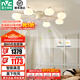 雷士（NVC）奶油風(fēng)護(hù)眼高顯風(fēng)扇吸頂燈客廳燈餐廳吊燈兒童房燈具燈飾全屋套餐 棉花 8頭 90瓦高顯指風(fēng)扇吊燈