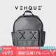 VENQUE范克城市輕戶外旅行雙肩包大容量設(shè)計感小眾皮質(zhì)通勤電腦背包防水 Graphite 水泥灰