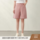 纖莉秀【舒適松緊后腰百搭五分牛仔短褲】大碼女裝胖mm2025夏新款1628 粉色 3XL