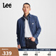 Lee標(biāo)準(zhǔn)版翻領(lǐng)經(jīng)典工裝設(shè)計男士長袖牛仔襯衫日常休閑潮流