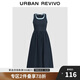 UR2025夏季新款女裝拼接假兩件撞色無袖連衣裙UWM750057