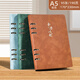 申士（SHEN SHI）A5簡(jiǎn)約活頁本筆記本子可替換6孔內(nèi)芯95張/190頁封面寓意辦公商務(wù)記事本可印LOGO JD5001棕色1本