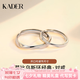 卡蒂羅莫比烏斯999銀情侶戒指銀一對戒求婚可調(diào)節(jié)七夕情人節(jié)禮物送女友 999銀-經(jīng)典款【可刻字】