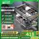 卡貝（cobbe） 廚房拉籃櫥柜抽屜式304不銹鋼碗籃廚柜碗架碗碟內(nèi)置鍋碗調(diào)味拉藍(lán) 槍灰波浪紋加固-實(shí)心304-700柜