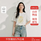 茵曼（INMAN）活力2025夏季潮流印花短袖t恤女士全棉打底衫上衣 象牙白  M 