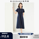 佐丹奴裙子女純棉雙面布親膚透氣破骨短袖POLO連衣裙05465478