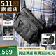 5.11（TACTICAL SERIES ）戶外戰(zhàn)術(shù)防潑水單肩包lv6戶外休閑斜挎包511多功能腰包56702 LV6-3L容量/黑色