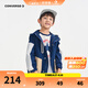 Converse匡威兒童裝2025春季新款時尚運動上衣男女童潮流工裝夾克 藏青藍 120 /60 【建議身高110-116cm】
