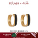 翡拉拉（fellala）「華彩緞帶」耳環(huán)女復(fù)古耳飾高級(jí)感耳扣耳圈生日七夕情人節(jié)禮物 華彩緞帶耳扣|黑色