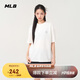 MLB男女短袖T恤潮流百搭純色休閑25秋季新款3ATSB5053-50IVS-M