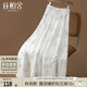 絲柏舍新中式半身裙2025夏季新款女裝優(yōu)雅高腰印花中長(cháng)款A字裙