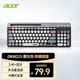 宏碁（acer）無(wú)線(xiàn)藍牙雙模鍵盤(pán)OKW215/OKW281輕薄人體工學(xué)辦公家用商務(wù)電腦筆記本手機平板通用 黑灰