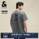 杰克·瓊斯（JACK&JONES） 春夏新款復(fù)古簡(jiǎn)約百搭字母印花寬松圓領(lǐng)短袖T恤男裝225101029