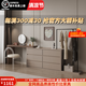 善臣2025新款輕奢實(shí)木梳妝臺斗柜一體帶衣帽架臥室簡(jiǎn)約現代床尾化妝臺 1.2桌+1.8柜衣帽架+鏡+凳.