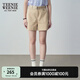 Teenie Weenie【贈送腰帶】小熊短褲女夏季簡約風高腰休閑短褲時尚女 卡其色 M (165)