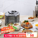 樂(lè)扣樂(lè)扣（LOCK&LOCK）耐熱玻璃保鮮盒微波爐飯盒上班學(xué)生便當(dāng)盒分隔餐盒配便當(dāng)包兩件套