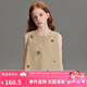 ELLE KIDS25夏季新款女童立體手工訂花無袖透氣休閑馬甲上衣