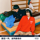 MMLG【沈月同款】半拉鏈領(lǐng)衛(wèi)衣女男秋季新款寬松韓系潮牌套頭情侶上衣 紅色 S