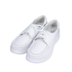 潔爾康綁帶護士鞋春秋透氣軟底頭層牛皮不臭腳輕便舒適醫院美容院小白鞋 白色 36