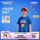 Skechers斯凱奇兒童卡皮巴拉男女童夏季新款透氣運(yùn)動(dòng)T恤L225K070
