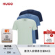 HUGO雨果【七夕節(jié)禮物】【打底T恤三件套】男士春夏棉質(zhì)徽標(biāo)短袖T恤 983 L