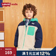 LEVI'S兒童童裝夾克棉服冬季外套搖粒絨連帽上衣男童女童 豆腐白 150/72